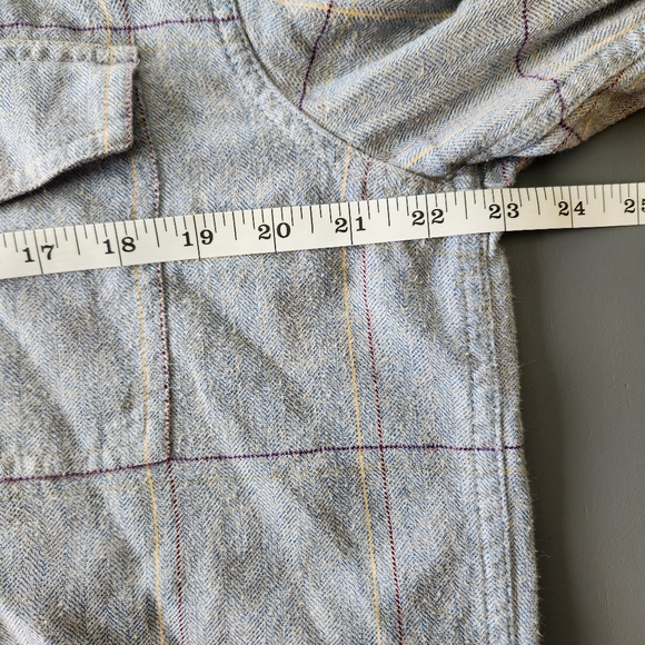 Orvis Fairbanks Shirt Mens Med Light Check Flannel Button Up SUEDED ELBOW Patch - Picture 7 of 14